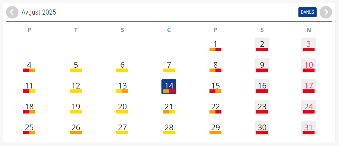 Prometni koledat za avgust