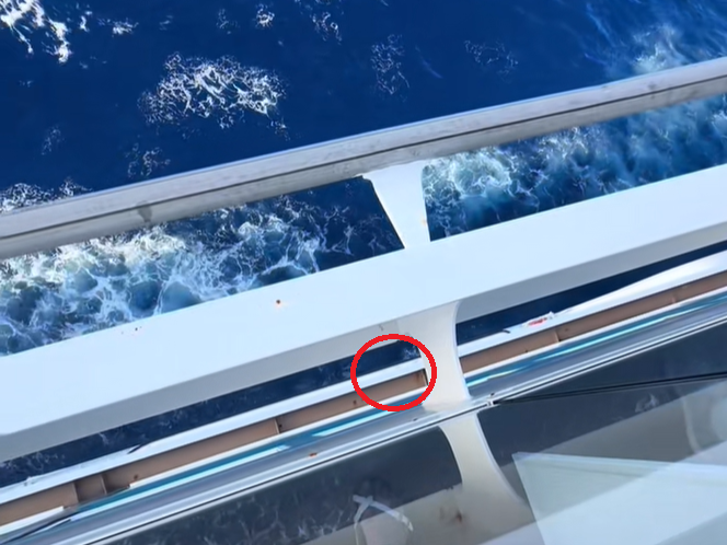 Telefon, ki je skoraj padel z balkona križarke