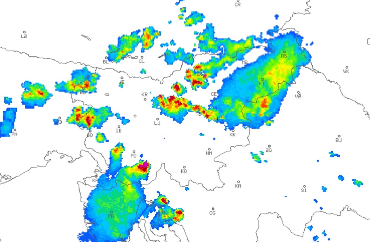 Radarska slika padavin