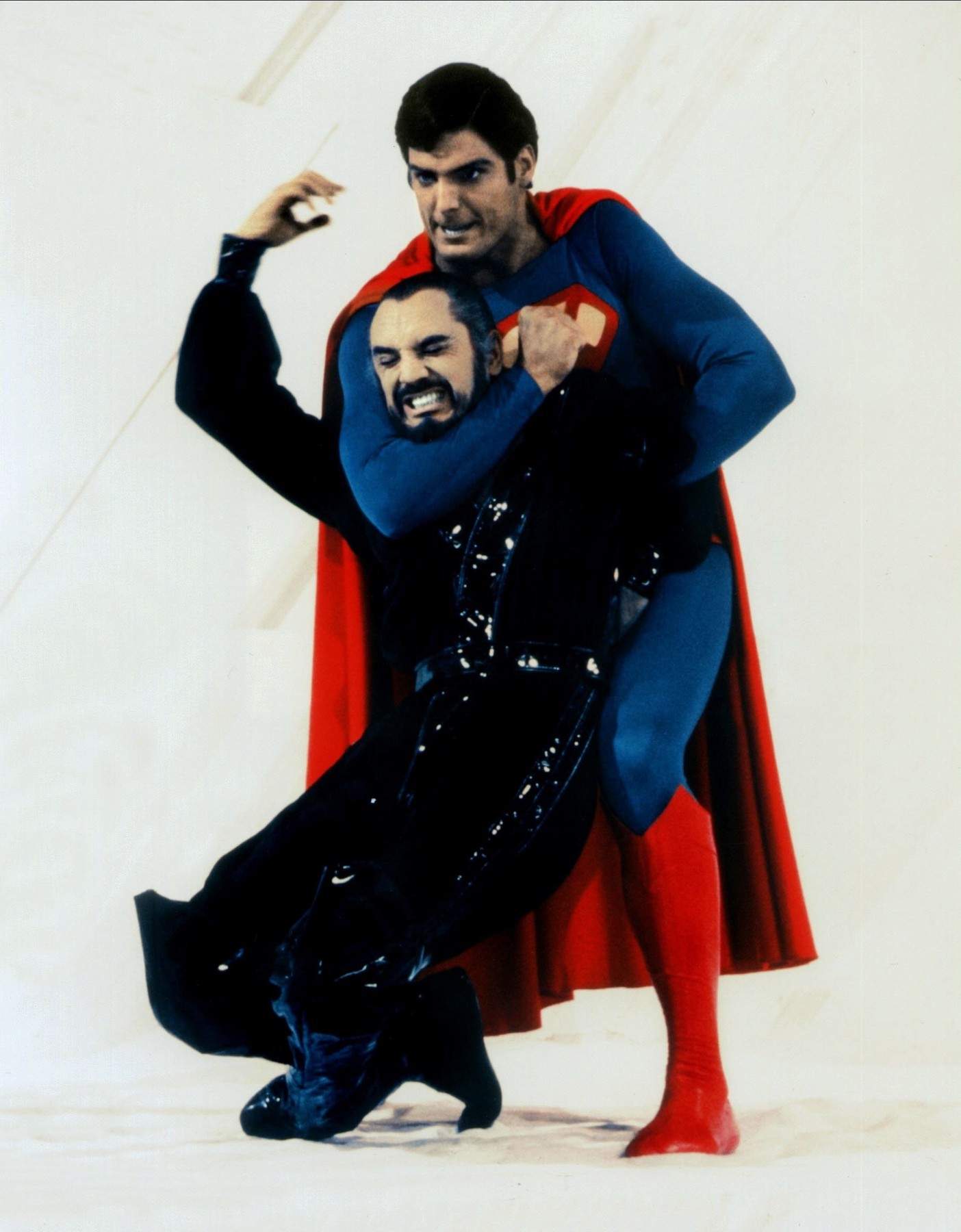 Terence Stamp in Christopher Reeve v vlogah Generala Zoda in Supermana v filmu Superman 2 leta 1980.