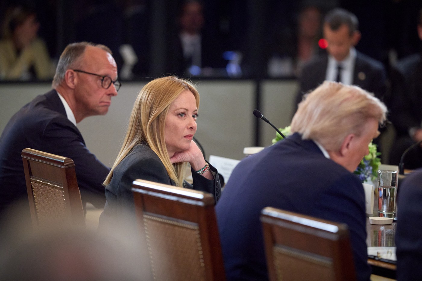 Giorgia Meloni na srečanju v Washingtonu