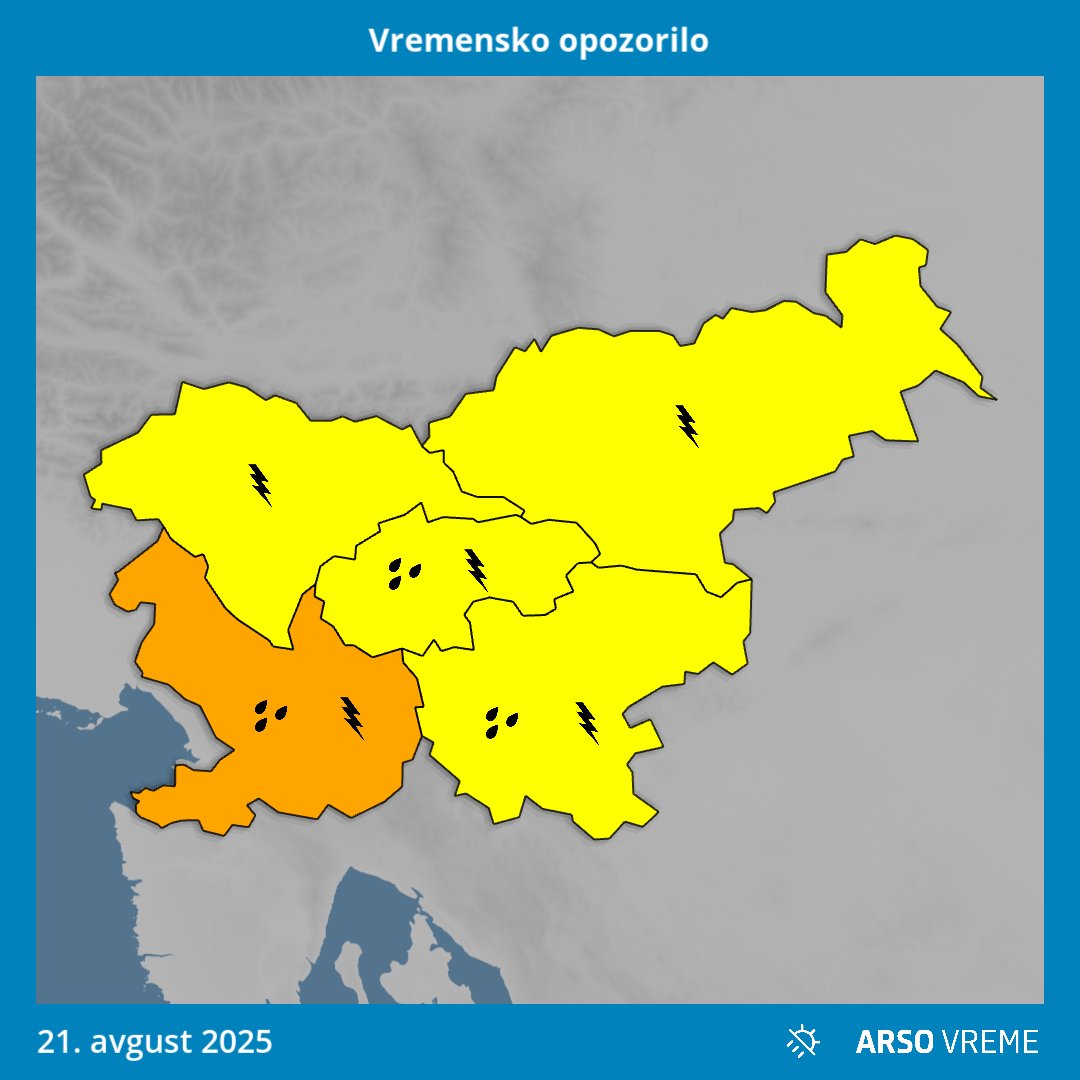 Opozorilo pred nevihtami