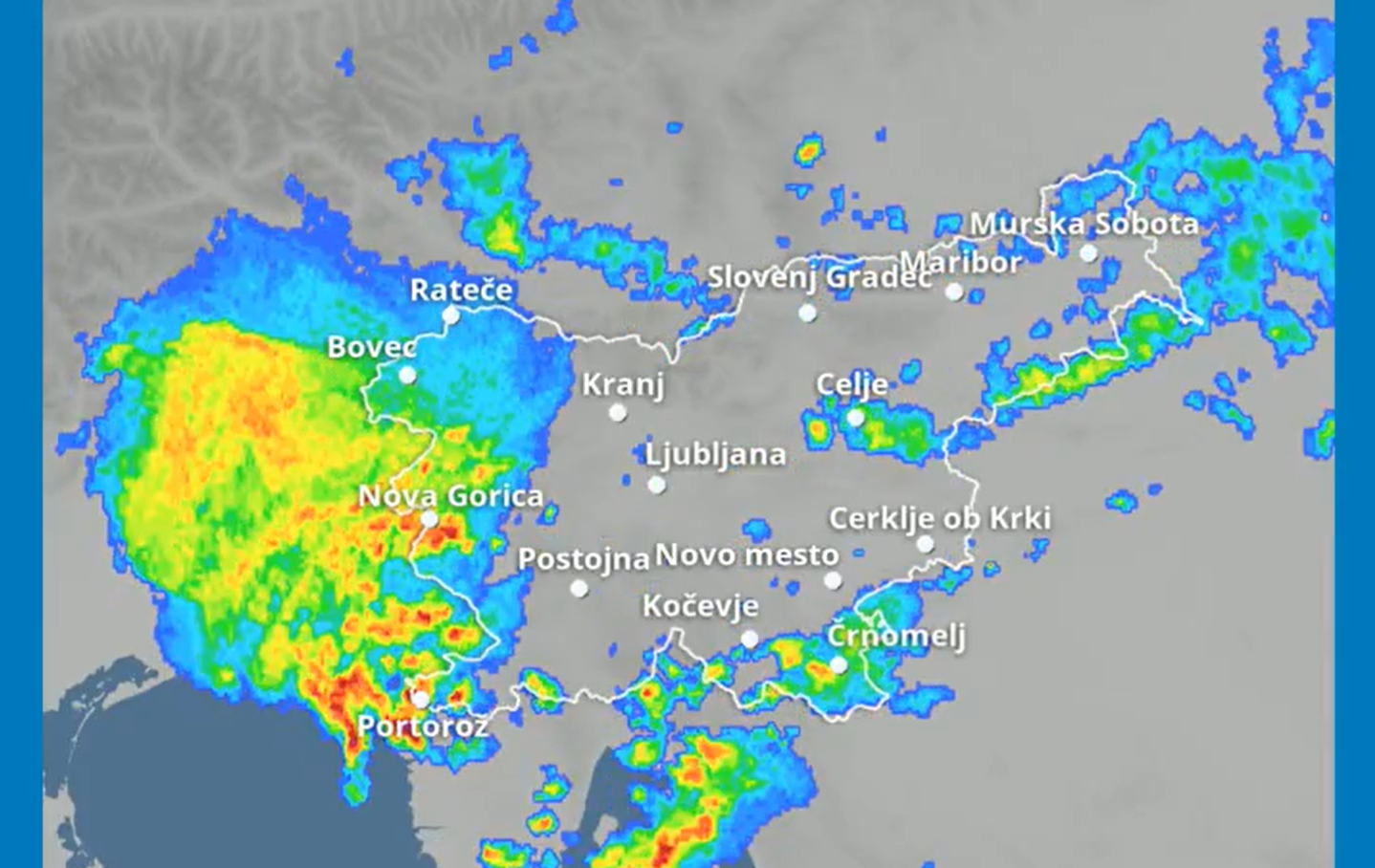 Nevihtna celica v slovenski Istri