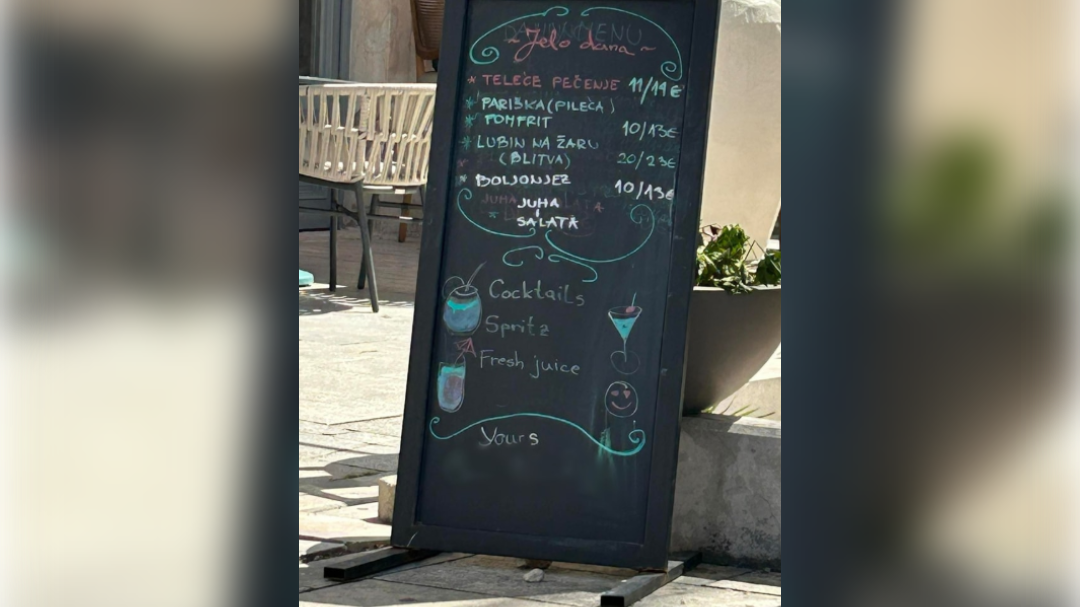 Dnevne jedi na Hrvaškem