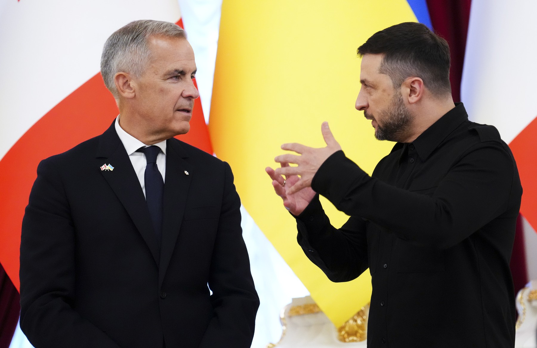 Volodimir Zelenski in Mark Carney