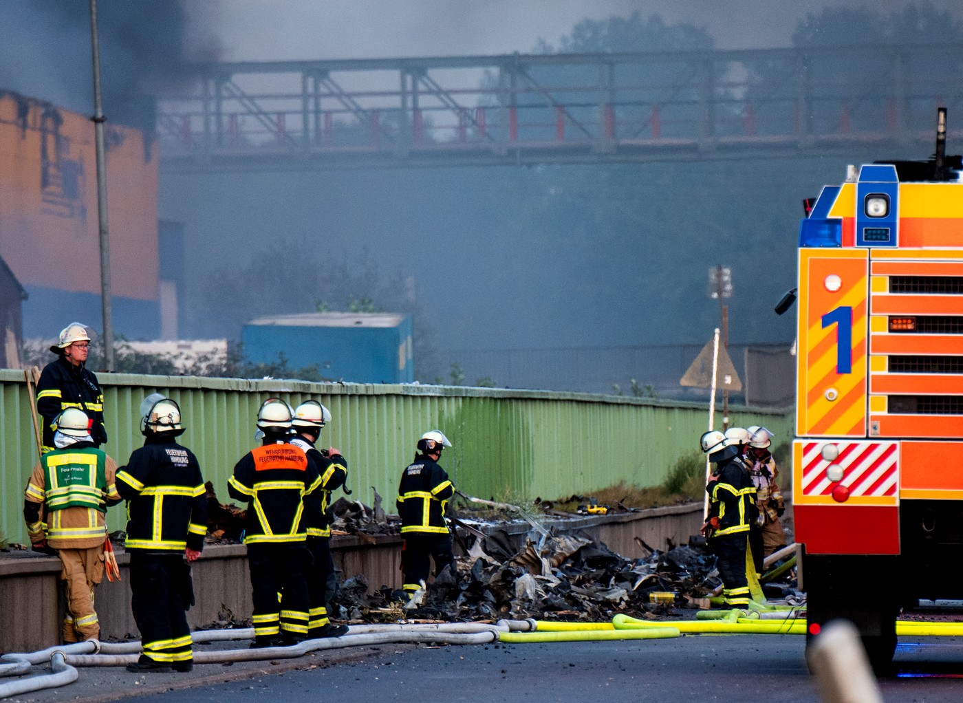 Požar v hamburškem pristanišču