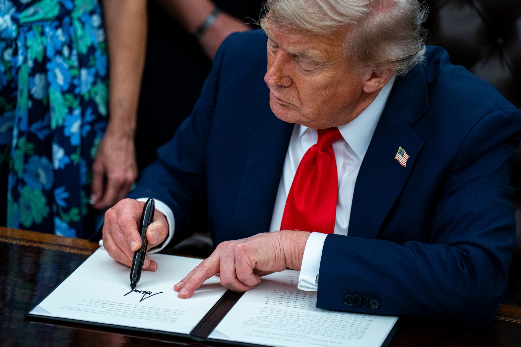 25 August 2025.United States President Donald J Trump signs a proclamation on