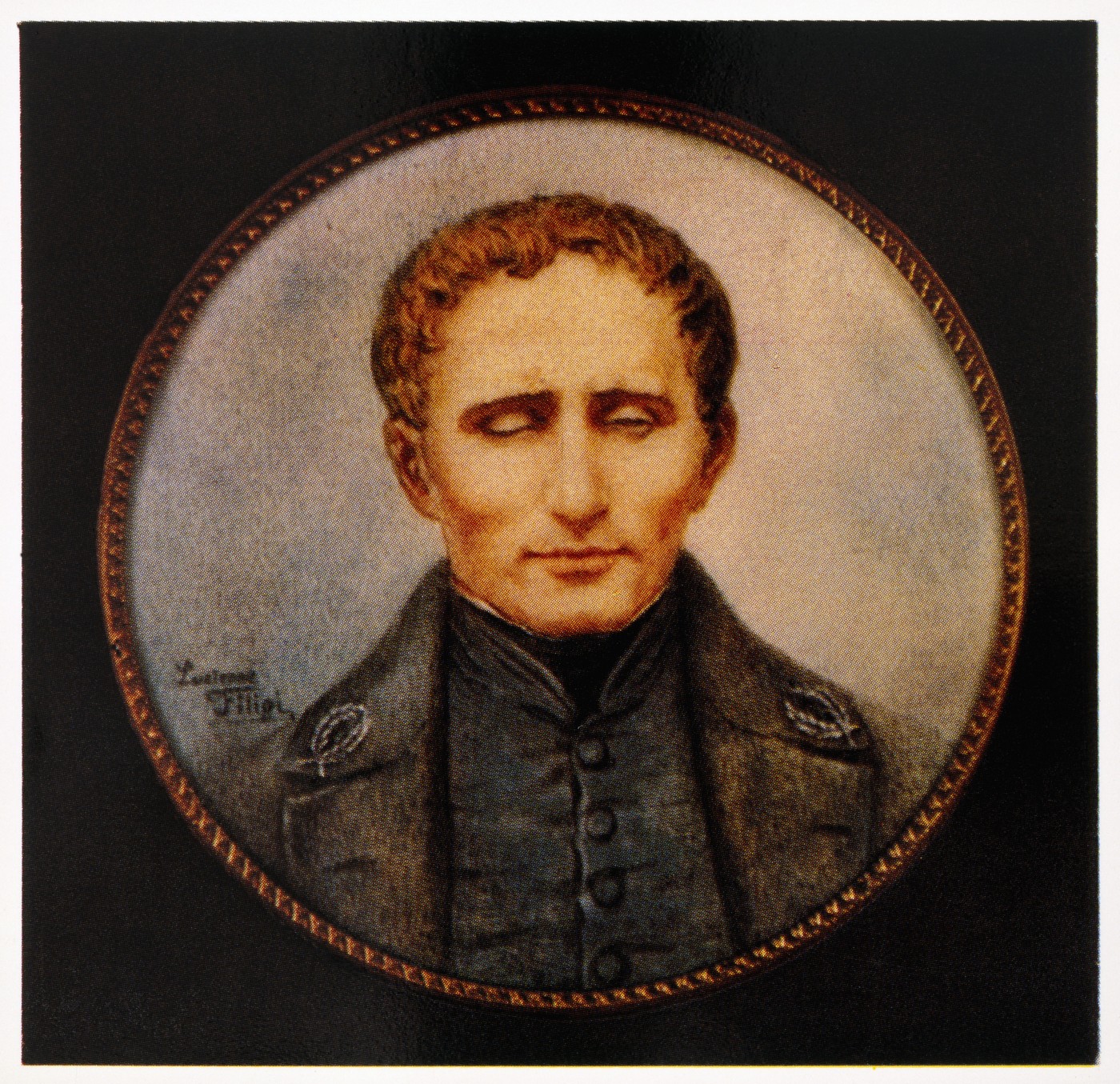 HANDICAP Eyes Blind Portrait of Louis Braille,Image: 676068746, License: Rights-managed, Restrictions: , Model Release: no