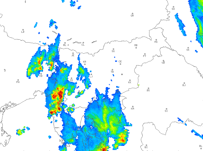 Radarska slika padavin