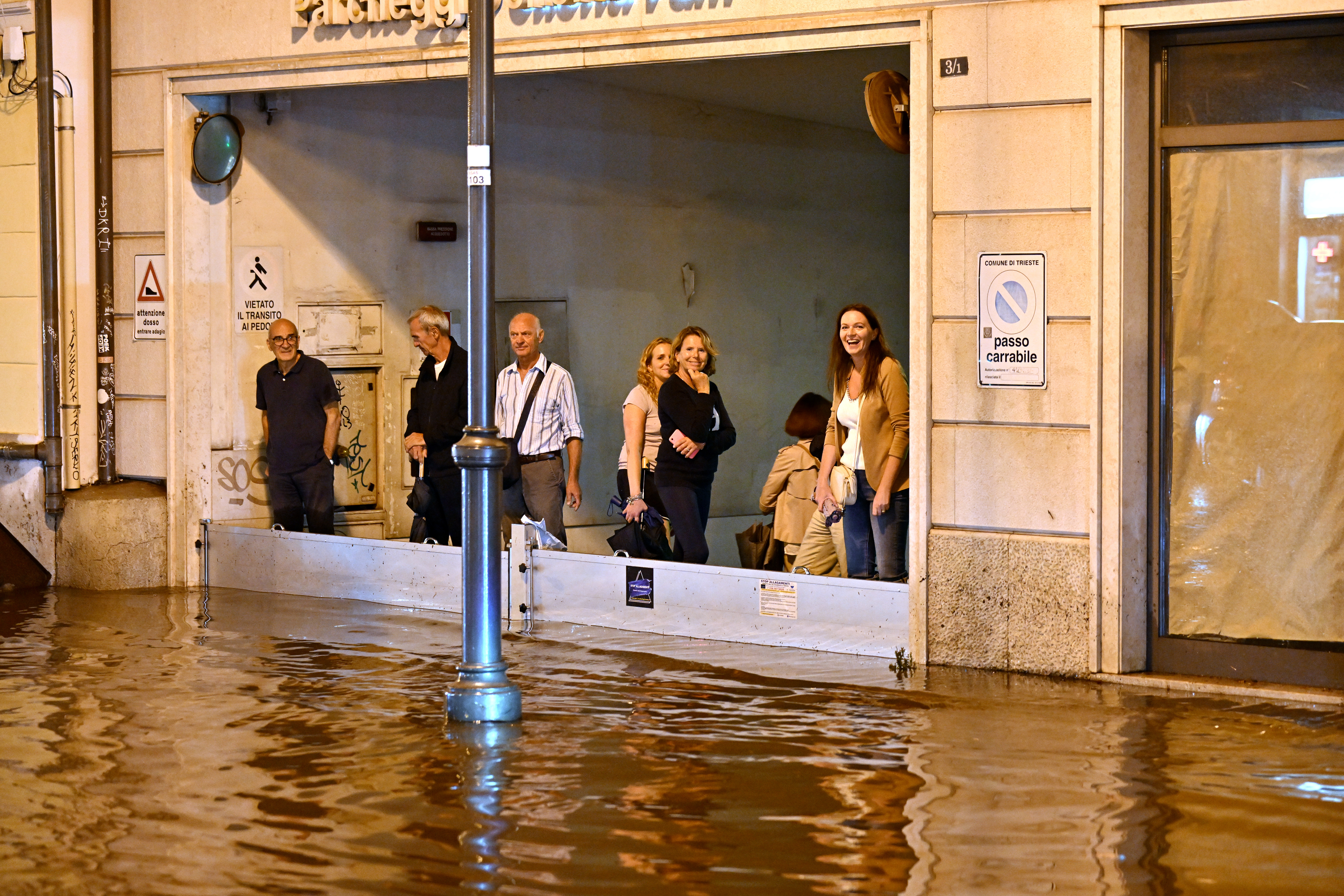 Poplavljene ulice v Trstu