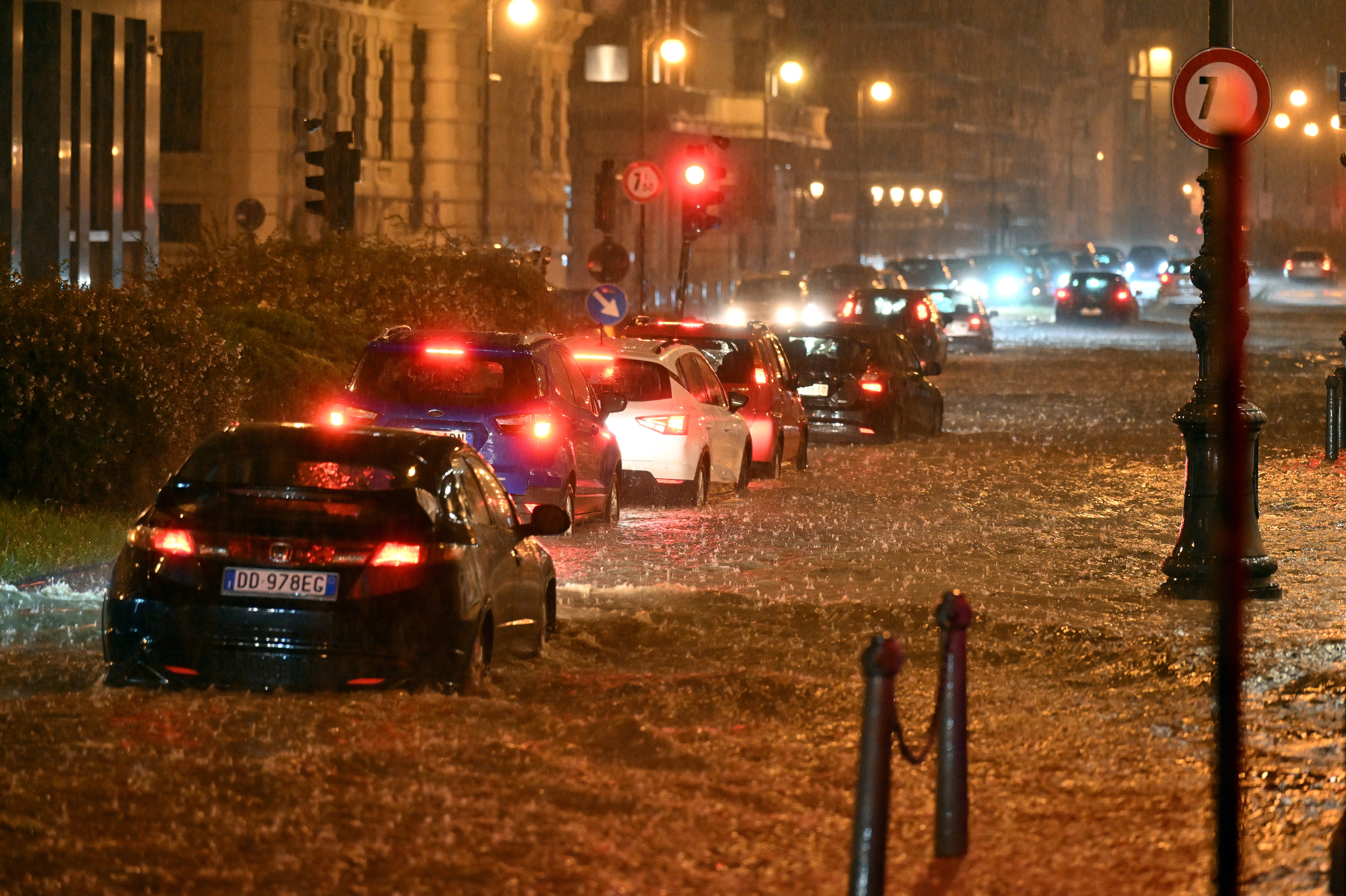 Poplavljene ulice v Trstu