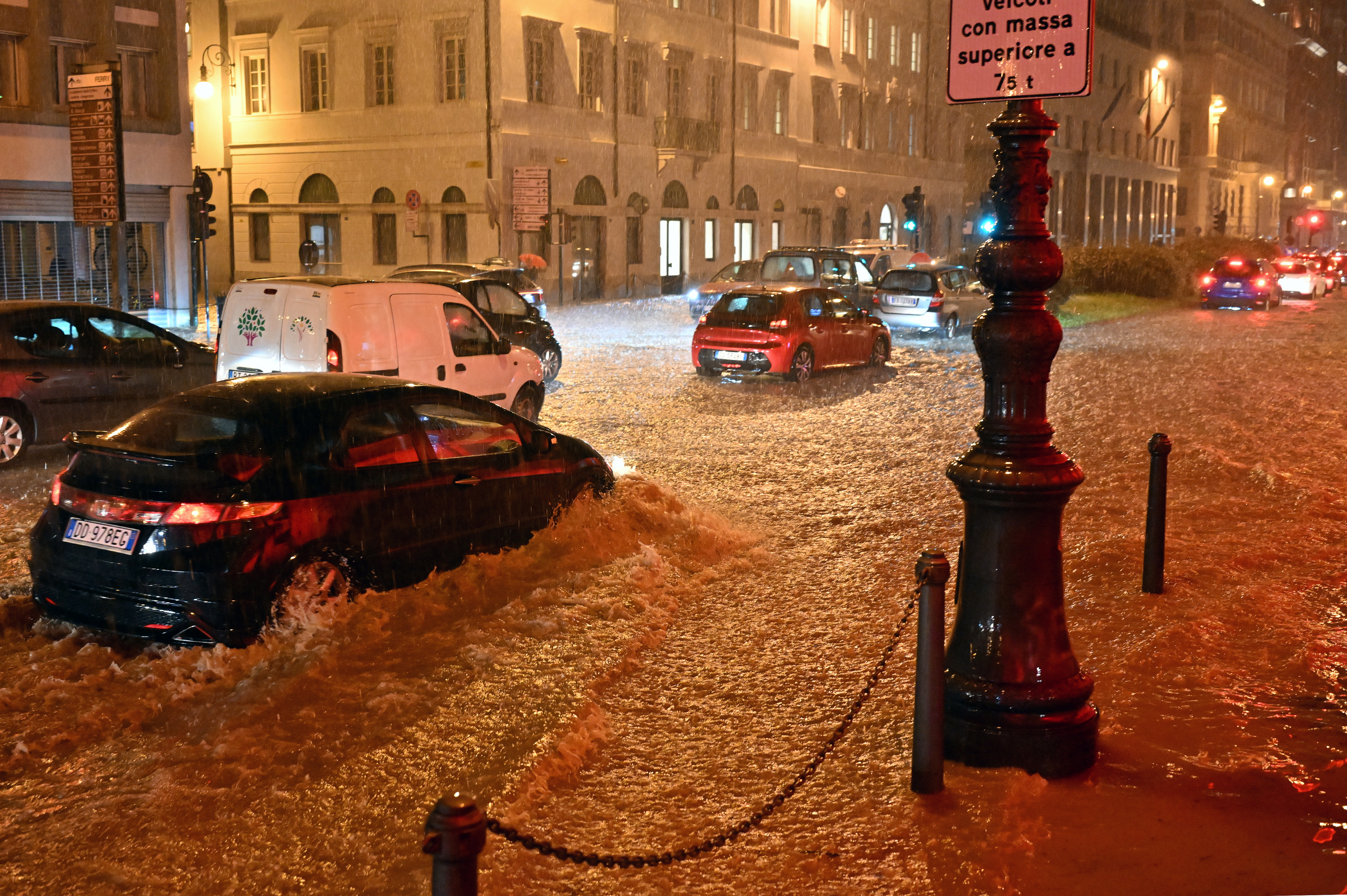 Poplavljene ulice v Trstu