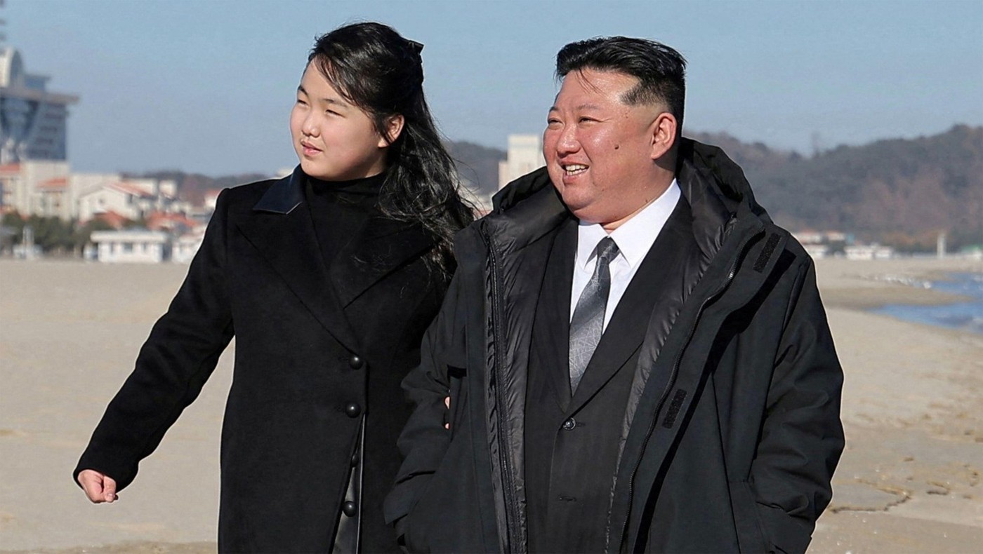 Kim Džong Un in Kim Džu Ae