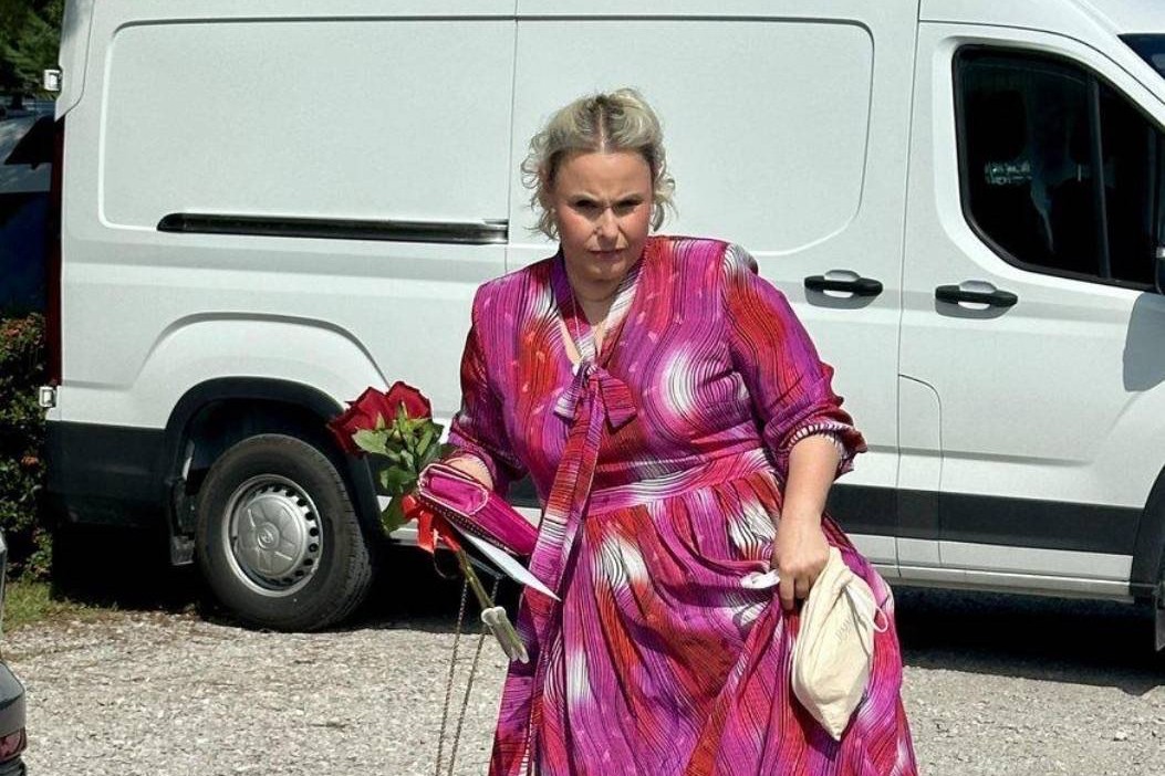 Petra Aršič na poroki Tine Gaber in Roberta Goloba