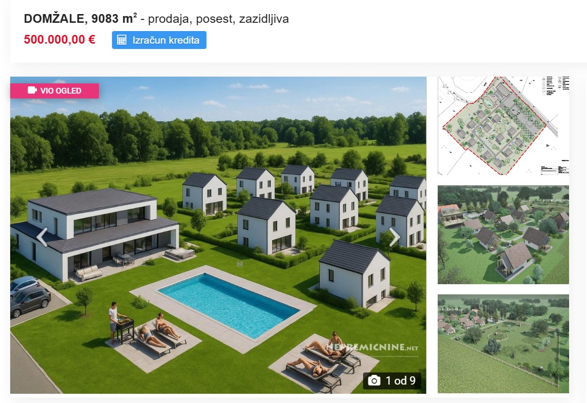 Oglas za svingerski resort v Domžalah