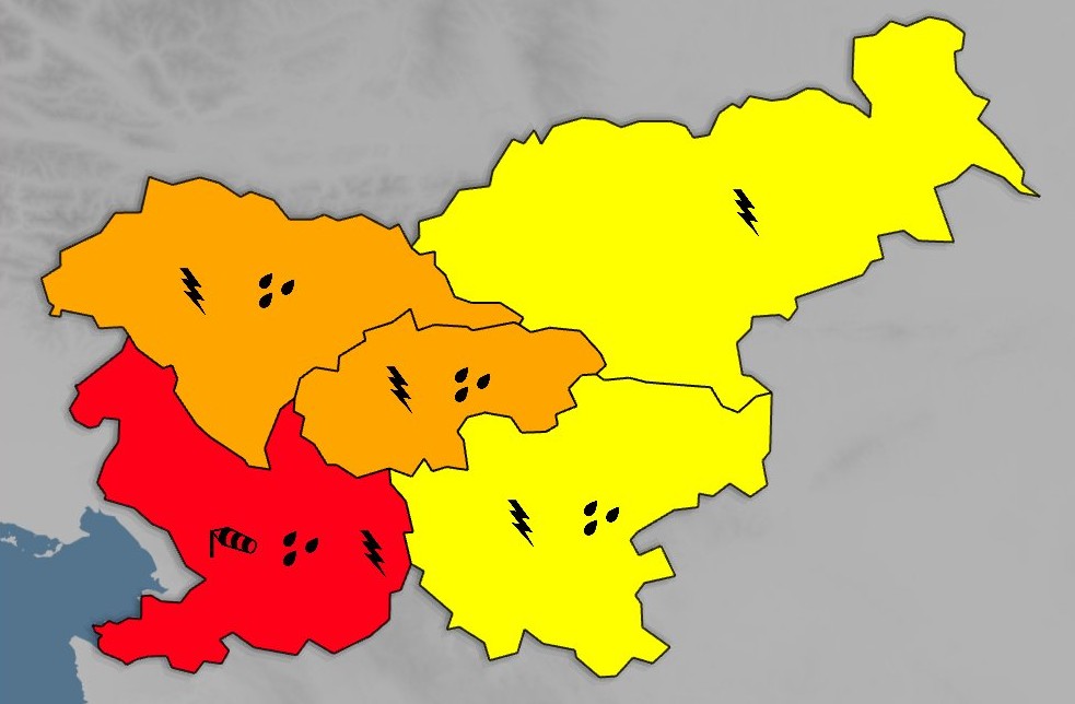 Rdeče opozorilo za JZ države