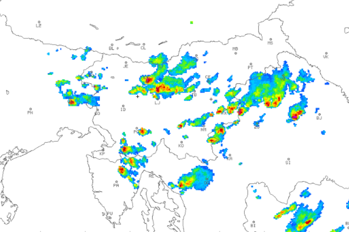 Radarska slika padavin