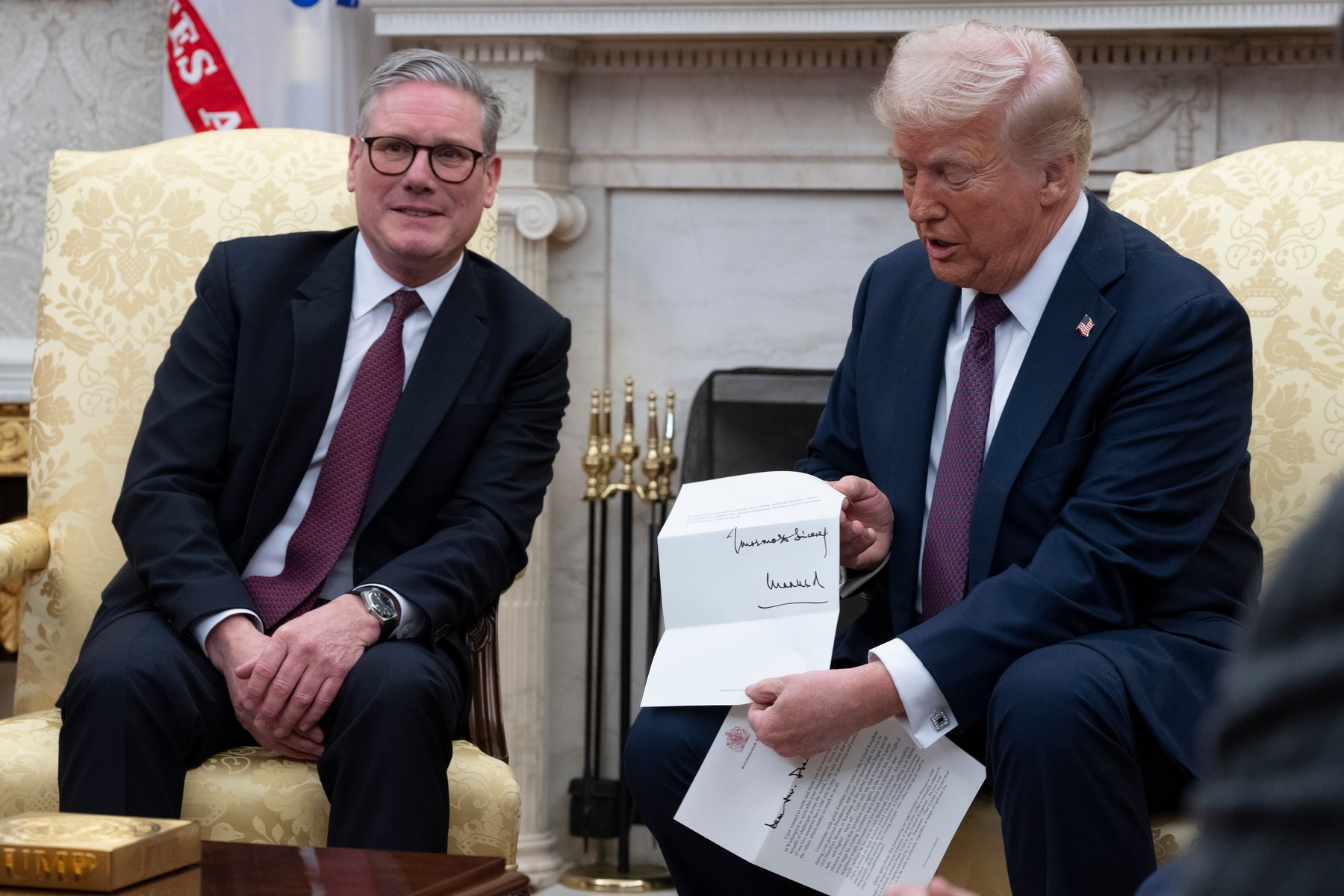 United States President Donald J Trump and Prime Minister Keir Starme