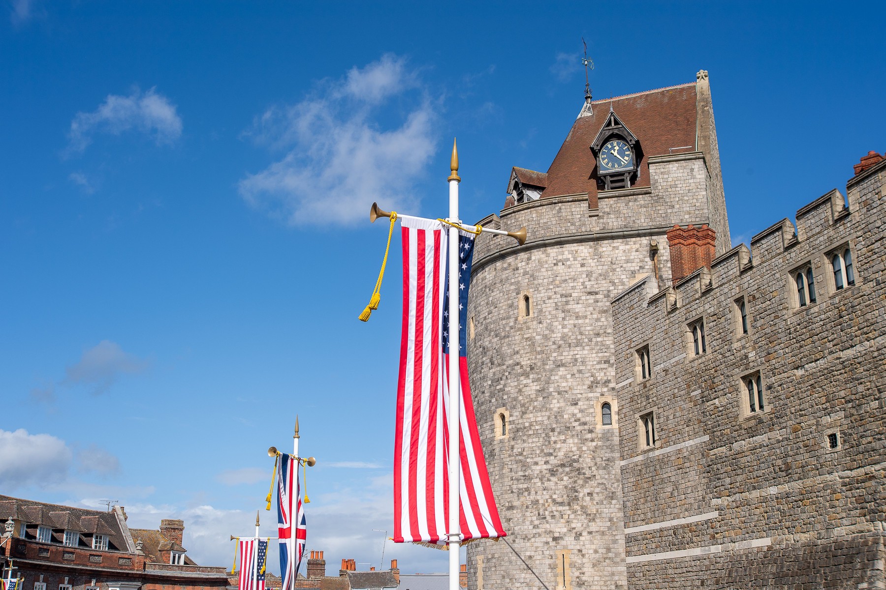 United States of America flagsWindsor Castle
