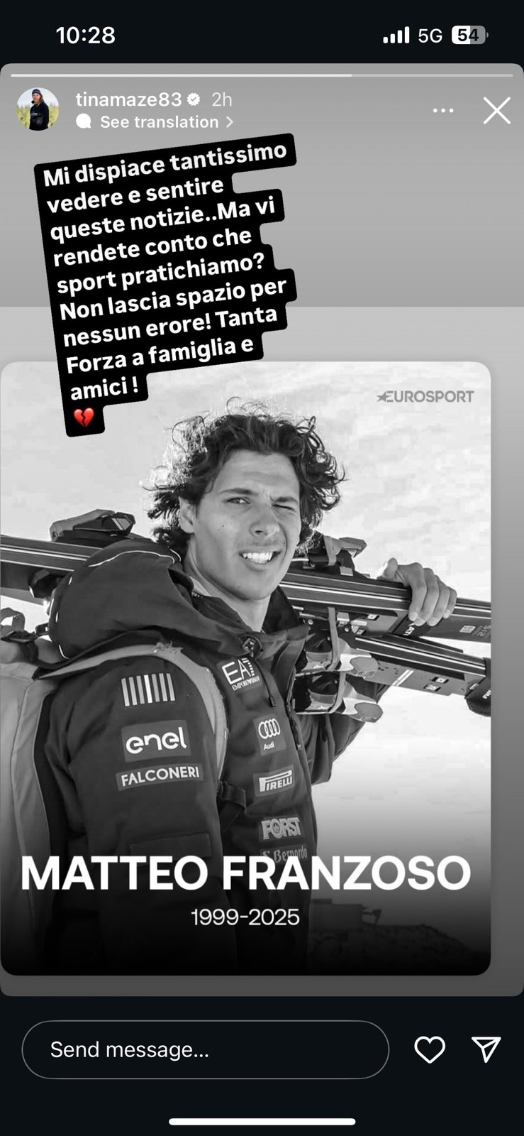 Matteo Franzoso Tina Maze