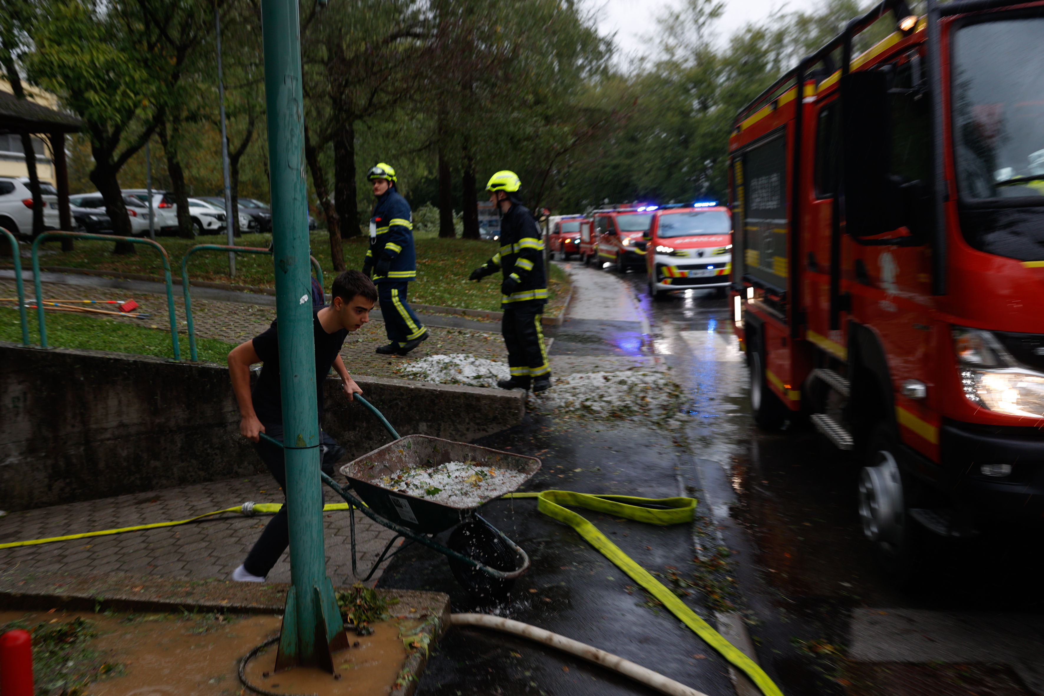 Posledice neurja v Novem mestu