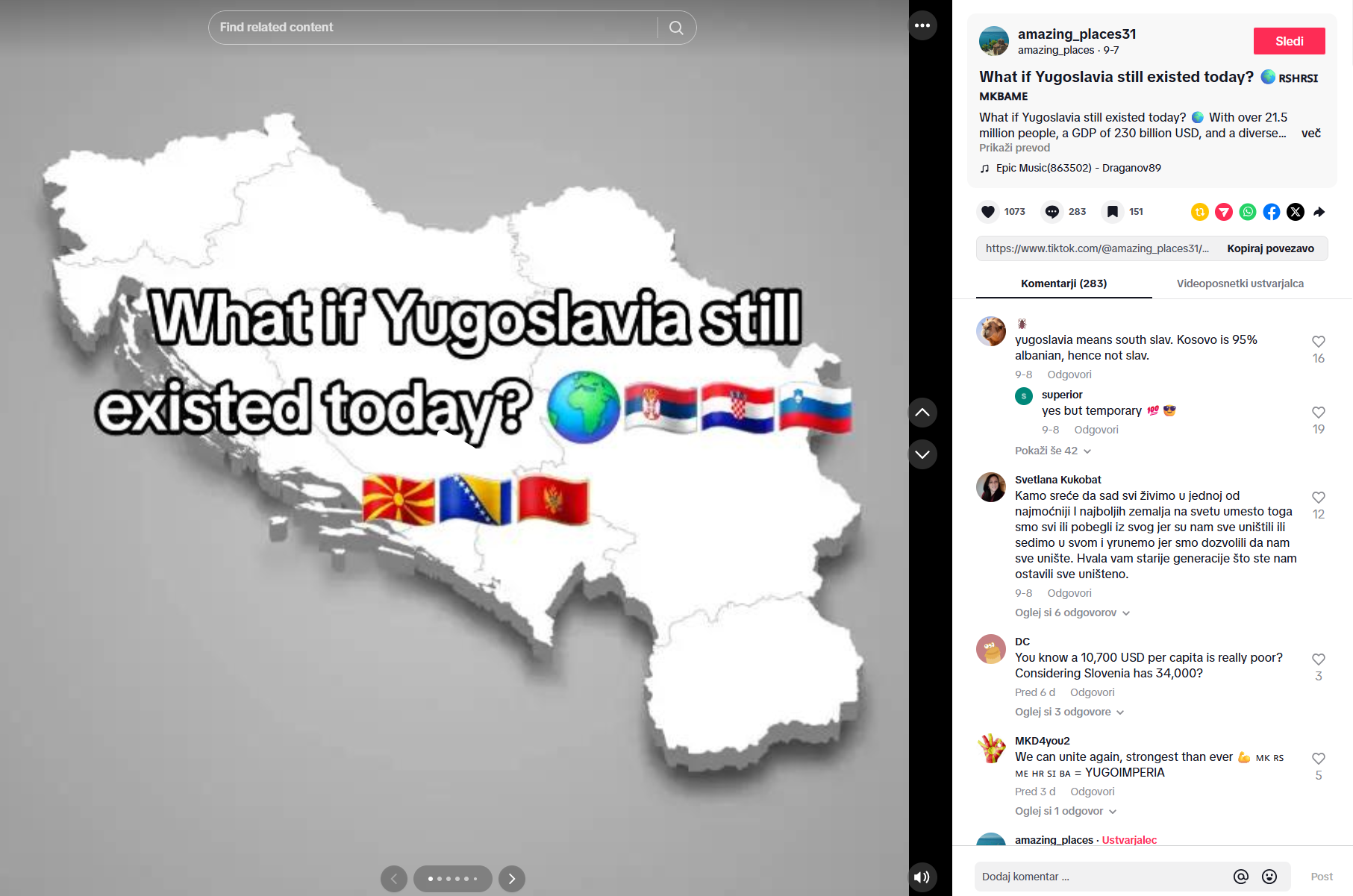 Kaj če juga Foto Zajem zaslona TIKTOK