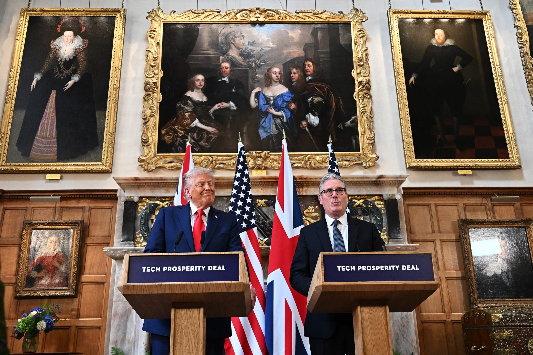 Donald Trump in Keir Starmer