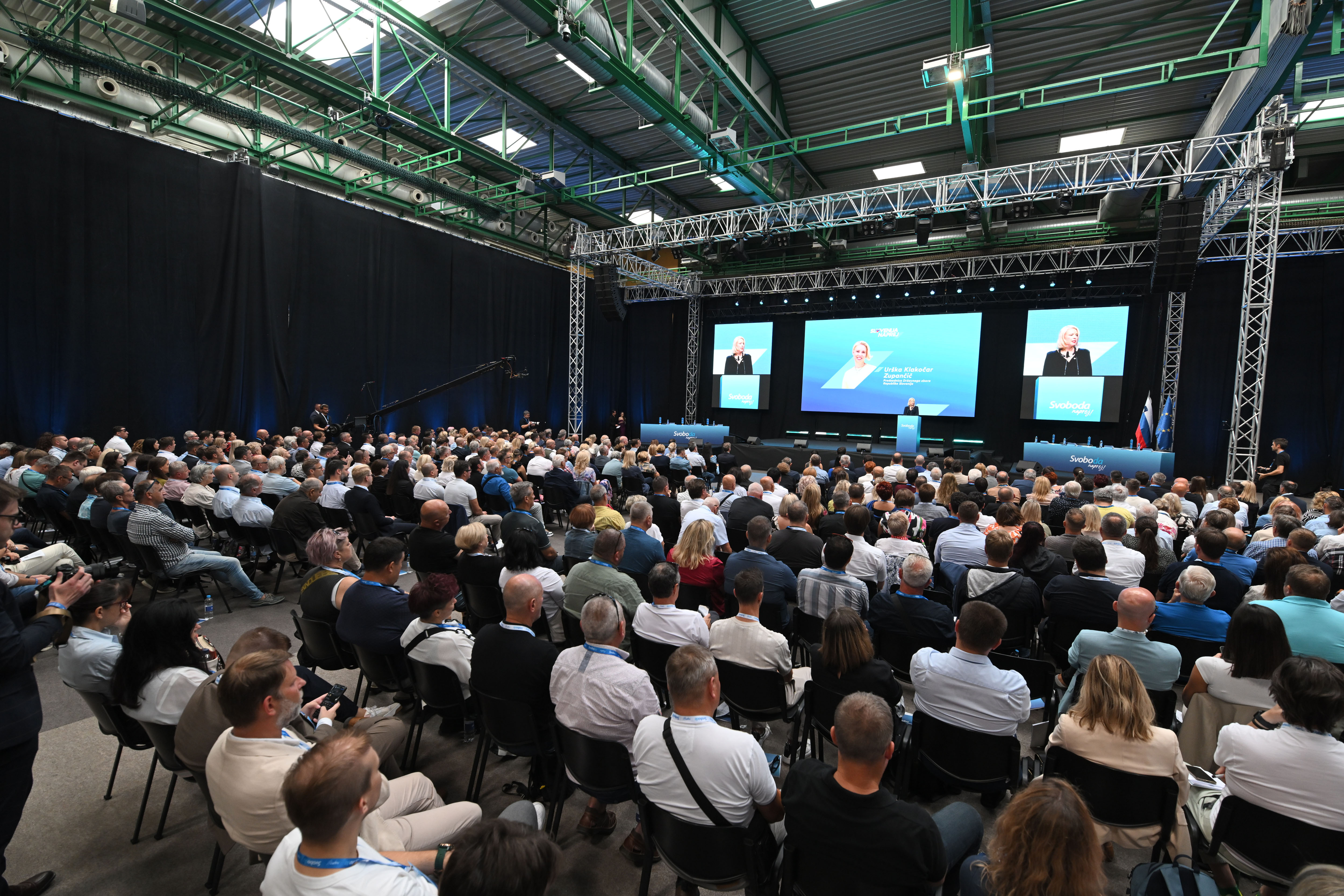 Slovenija, Koper, 20.09.2025, 20. september 2025  Kongres stranke Svoboda. politika, Robert Golob, stranka, Tina Gaber Golob ,Urška Klakočar Zupančič, Foto:Žiga Živulović jr./F.A.Bobo