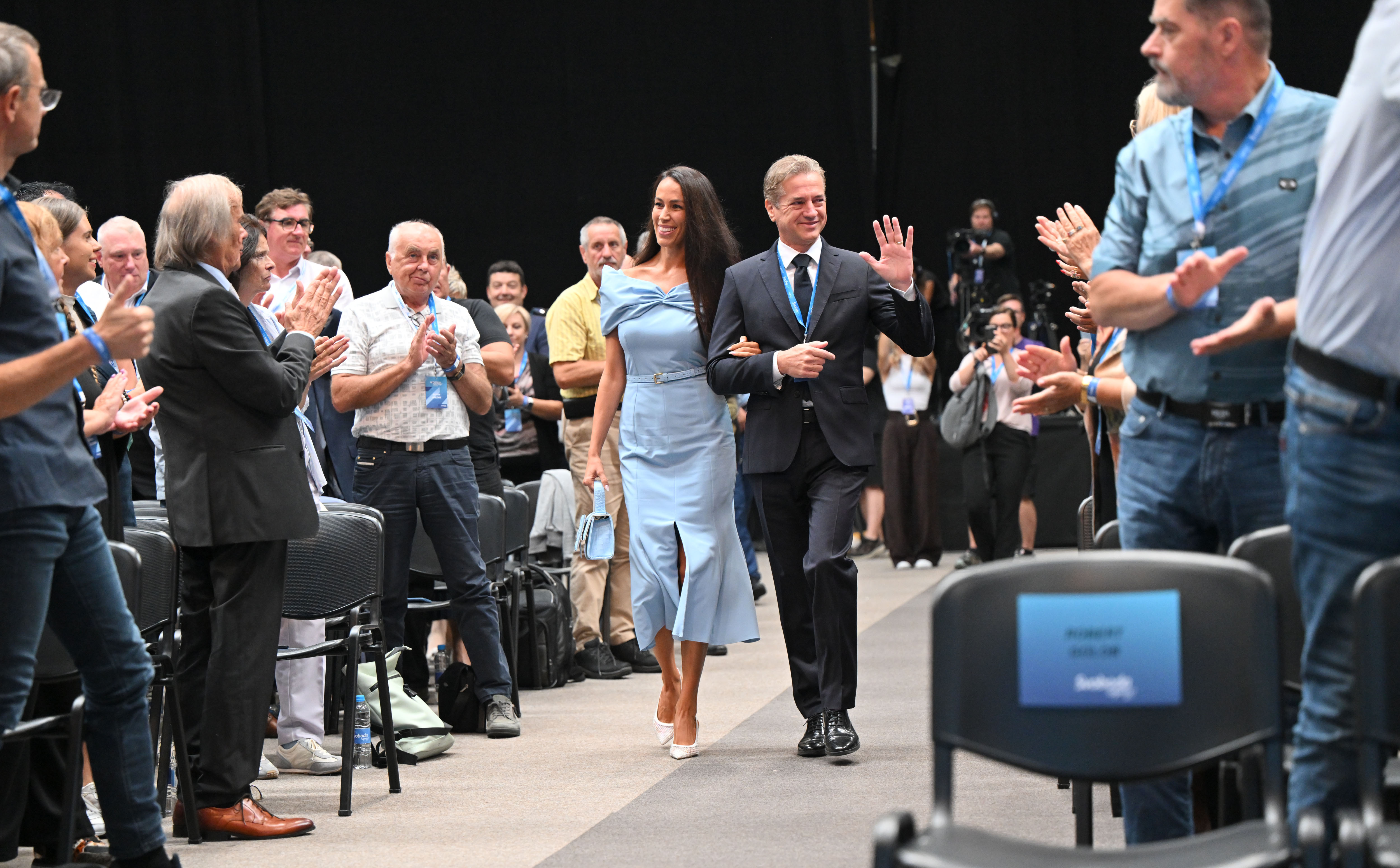 Slovenija, Koper, 20.09.2025, 20. september 2025  Kongres stranke Svoboda. politika, Robert Golob, stranka, Tina Gaber Golob Foto:Žiga Živulović jr./F.A.Bobo