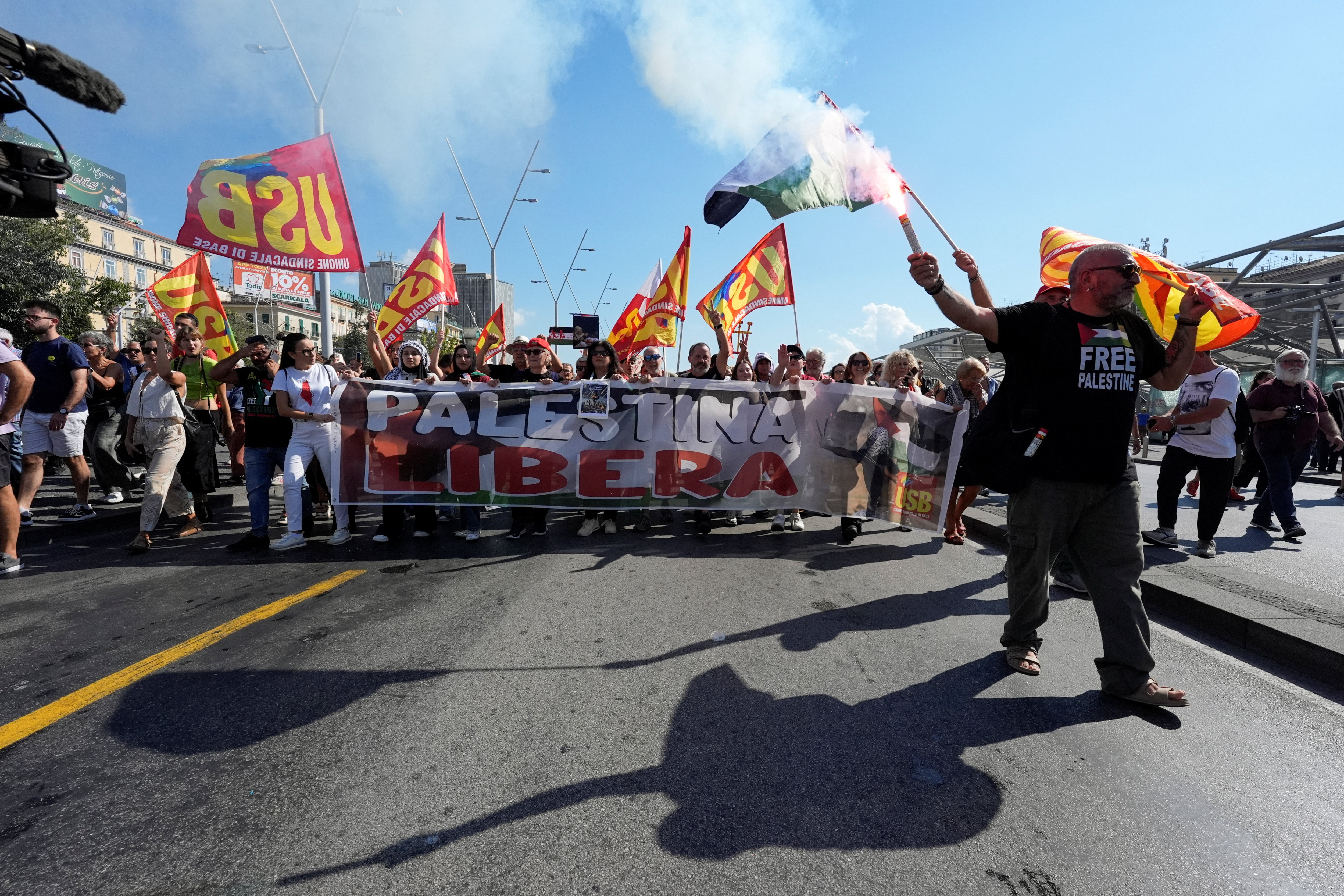 Po Italiji poteka stavka v podporo Palestincem