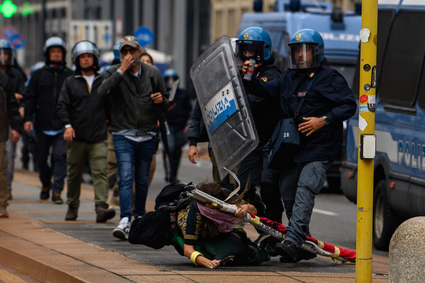 Propalestinski protesti v Milanu