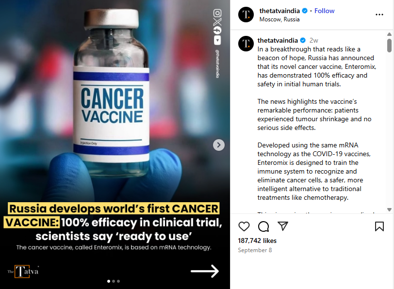 rusko cepivo lažne novice