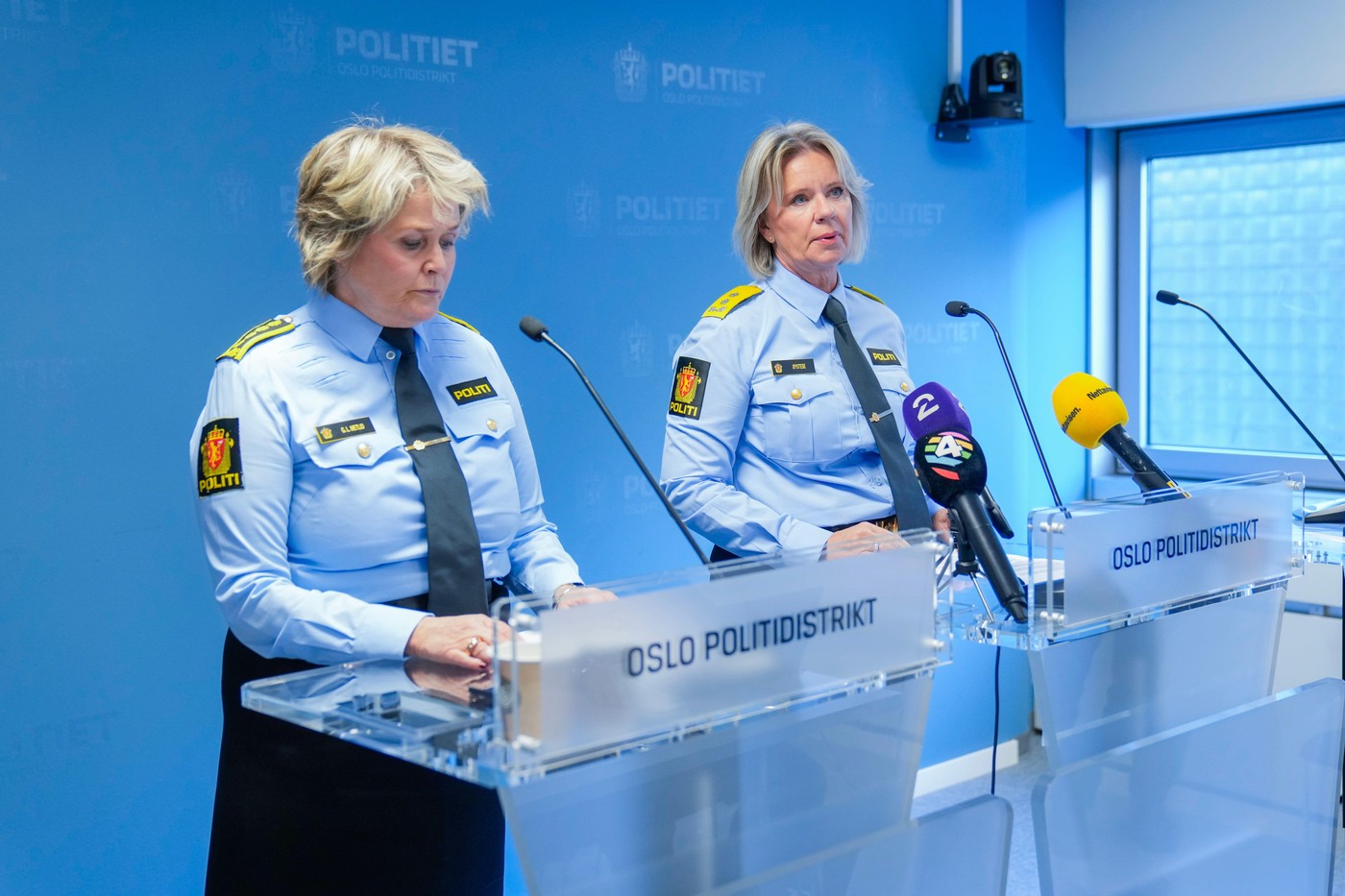 Norveška policijska komisarka Ida Melbo Oystese in vodja oddelka za obveščevalne dejavnosti Grete Lien Metlid