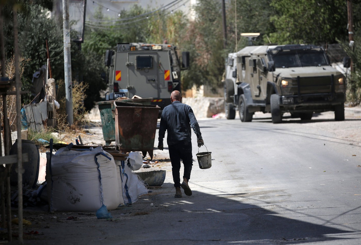 Izraelske sile v mestu Nablus na Zahodnem bregu