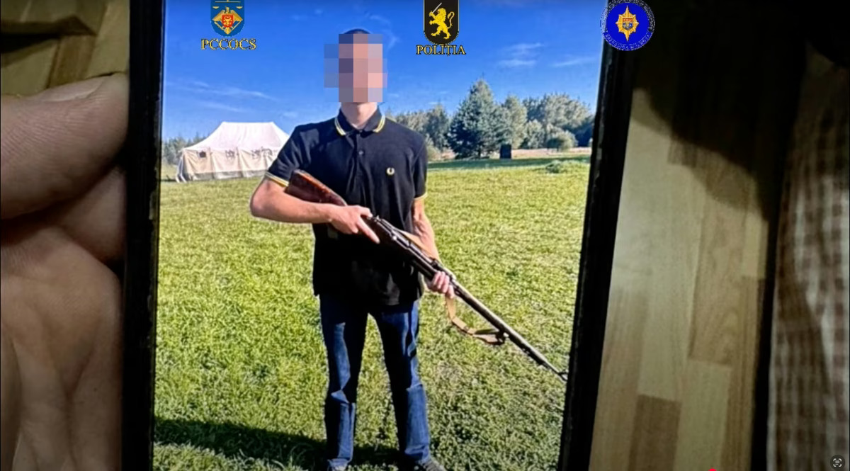 Fotografija z urjenja v Srbiji, ki jo je dobila moldavska policija