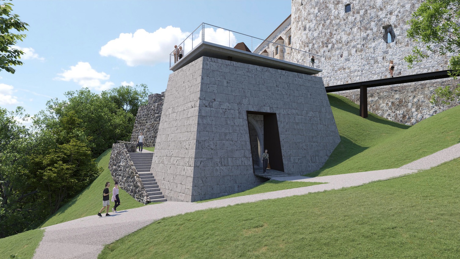 Ljubljanski grad po obnovi Bastije