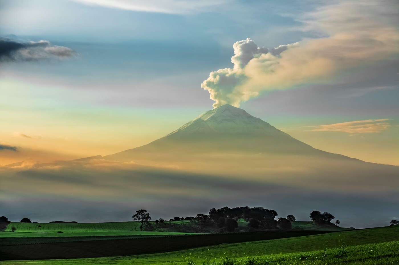 Popocatepetl vulkan Mehika