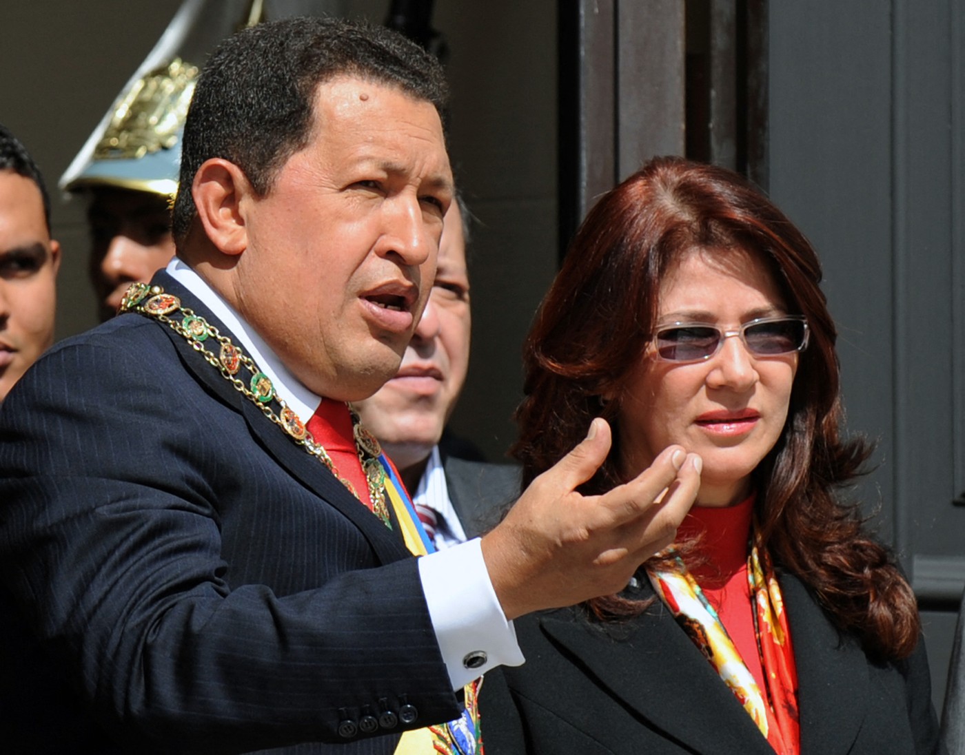 Hugo Chavez in Cilia Flores