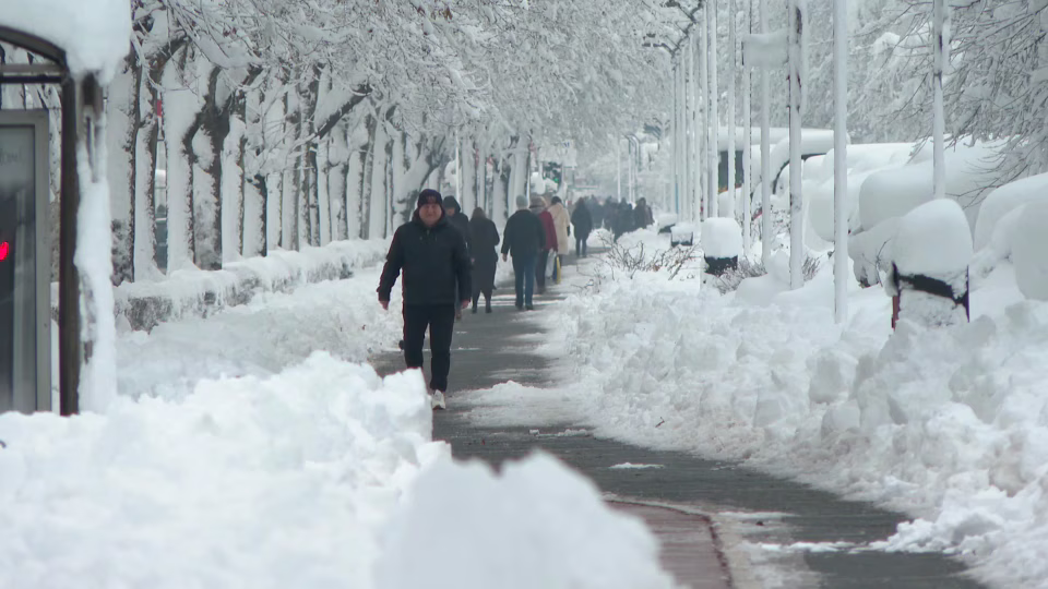 Sneg ohromil Zahodni Balkan: na Hrvaškem obstal vlak, potniki prepuščeni sami sebi