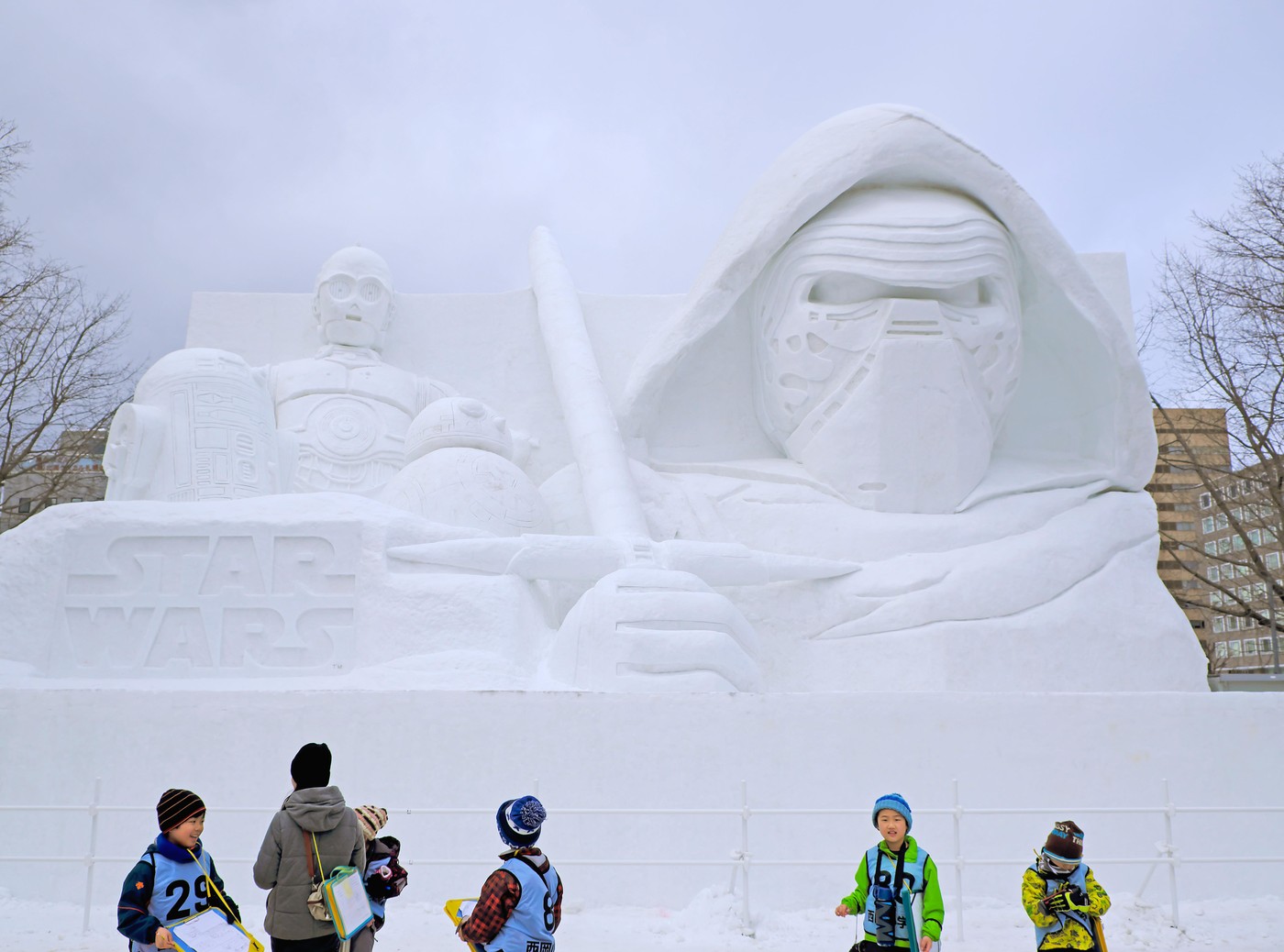 Juki Macuri Yuki Matsuri festival skulptur kipov iz snega v Saporu, Sapporo na Japonskem