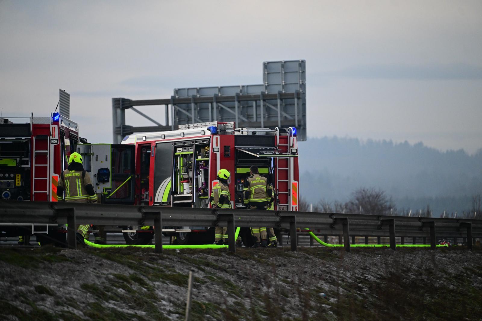 Prometna nesreča na štajerski avtocesti pri Slovenski Bistrici