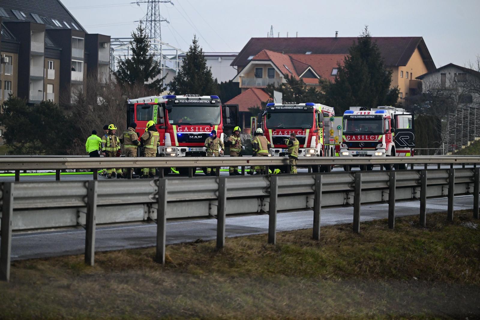 Prometna nesreča na štajerski avtocesti pri Slovenski Bistrici
