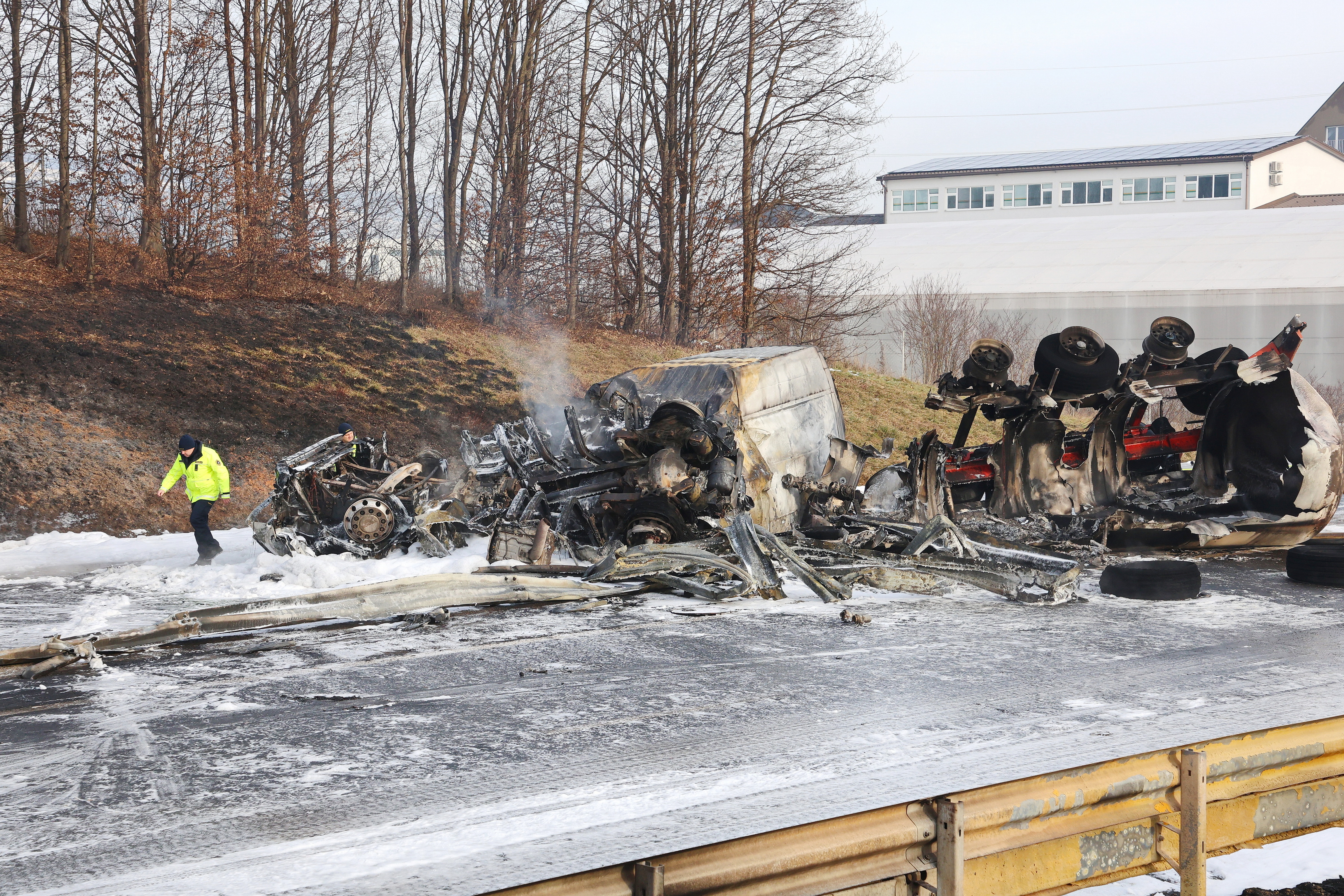 Prometna nesreča na štajerski avtocesti pri Slovenski Bistrici