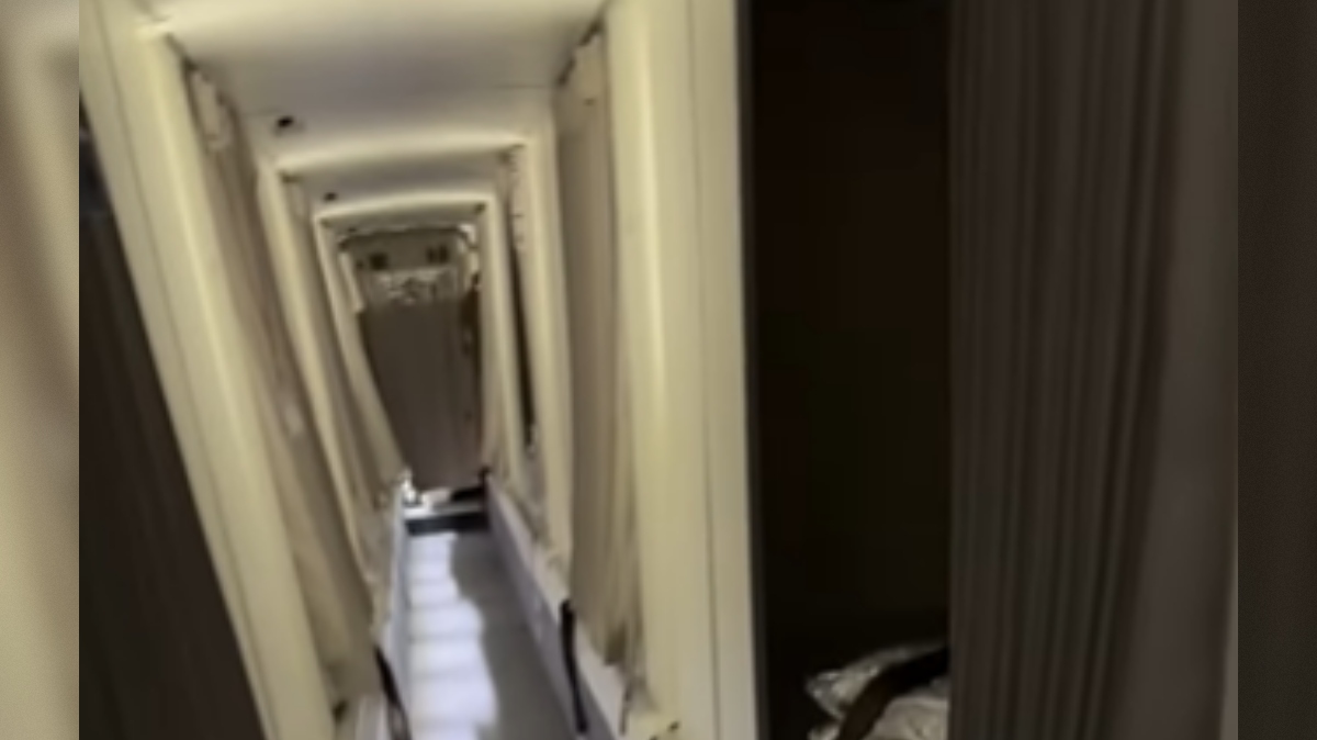 spalni prostor na letalu