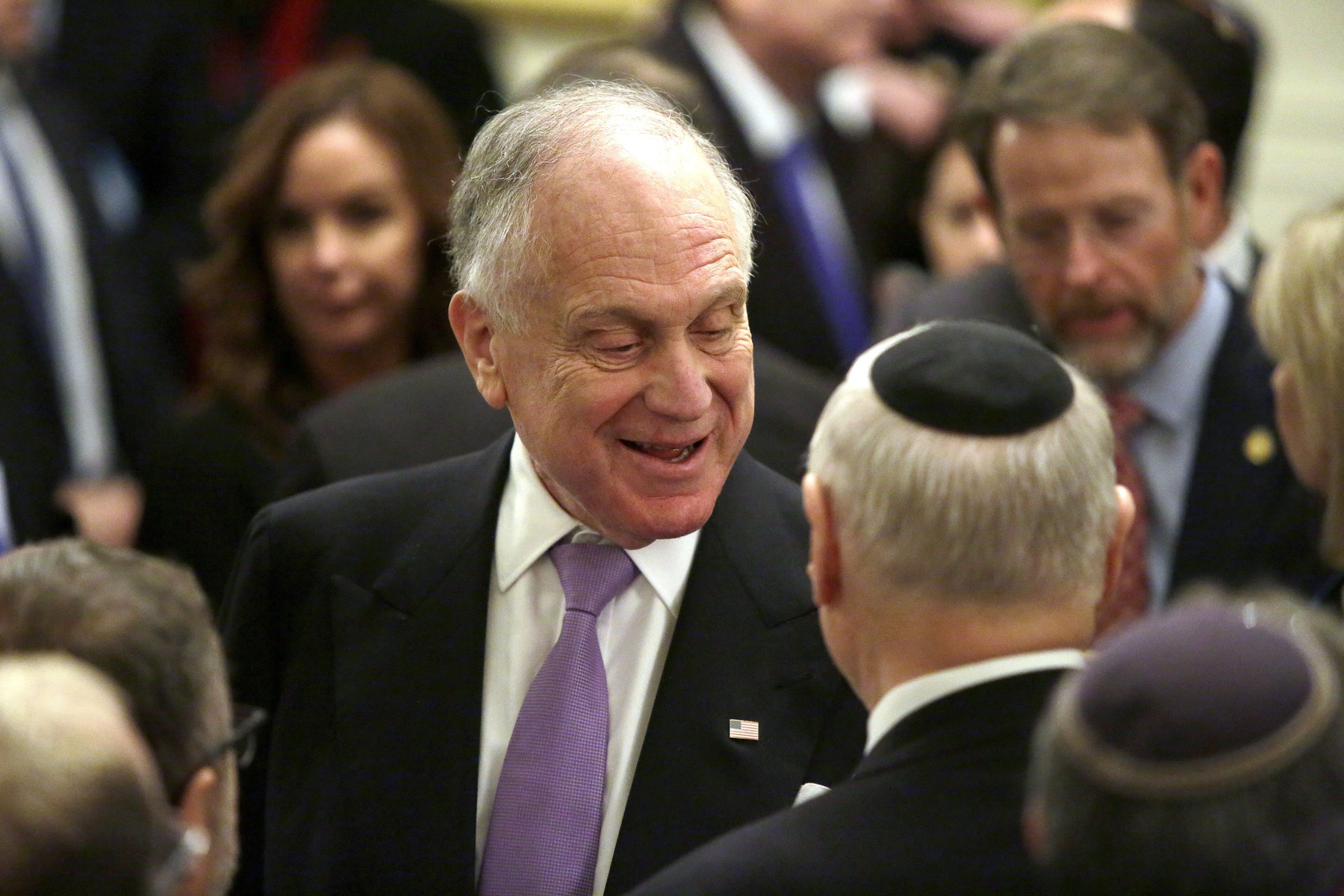 Ronald Lauder na srečanju z izraelski premierjem Netanjahujem, ki ga je organiziral Trump