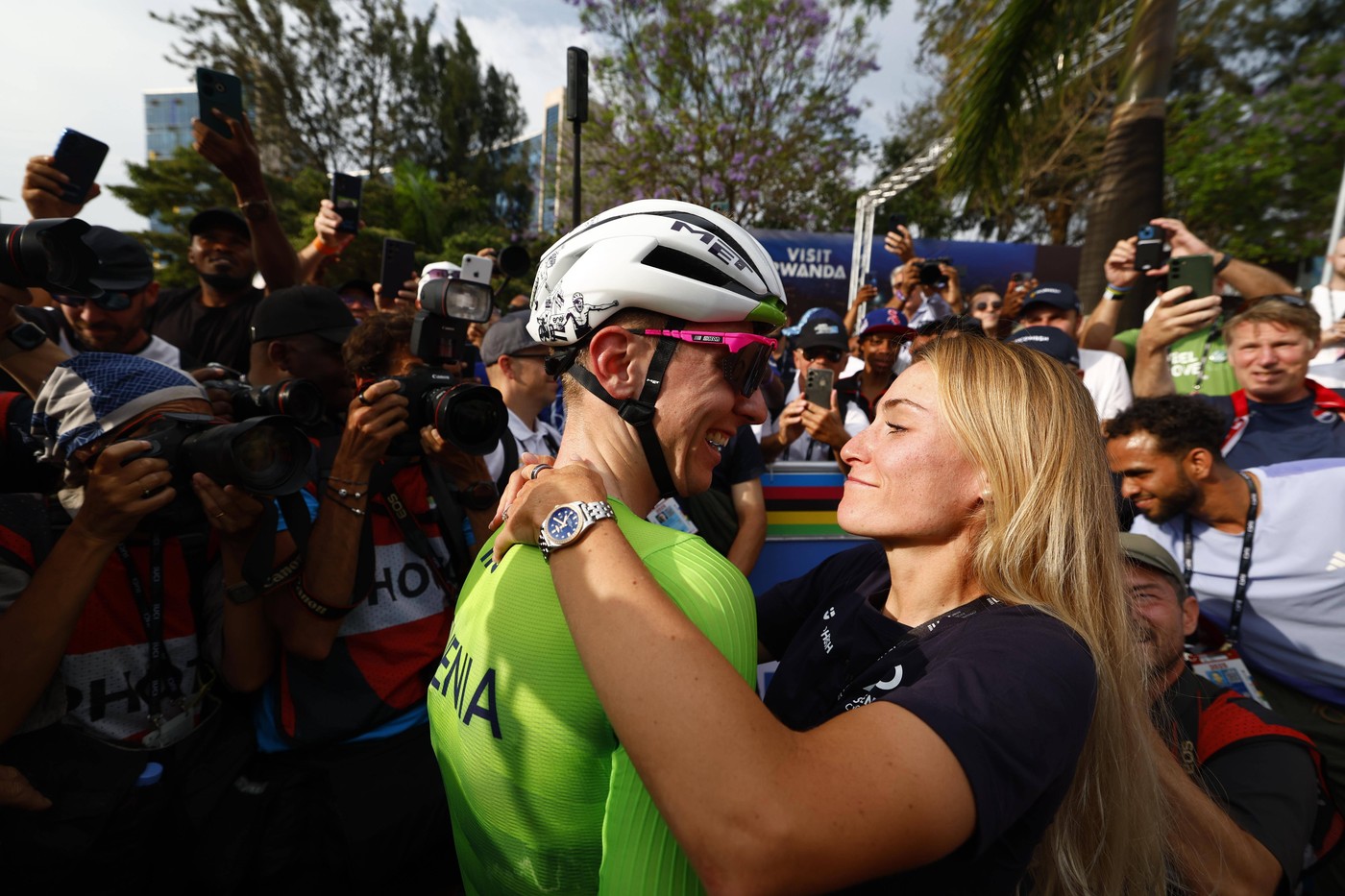 Tadej Pogačar in Urška Žigart