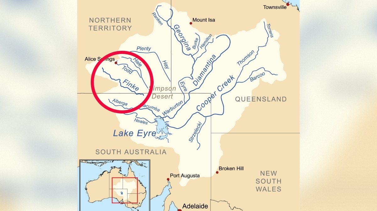 porečje reke Finke/Larapinta, Avstralija