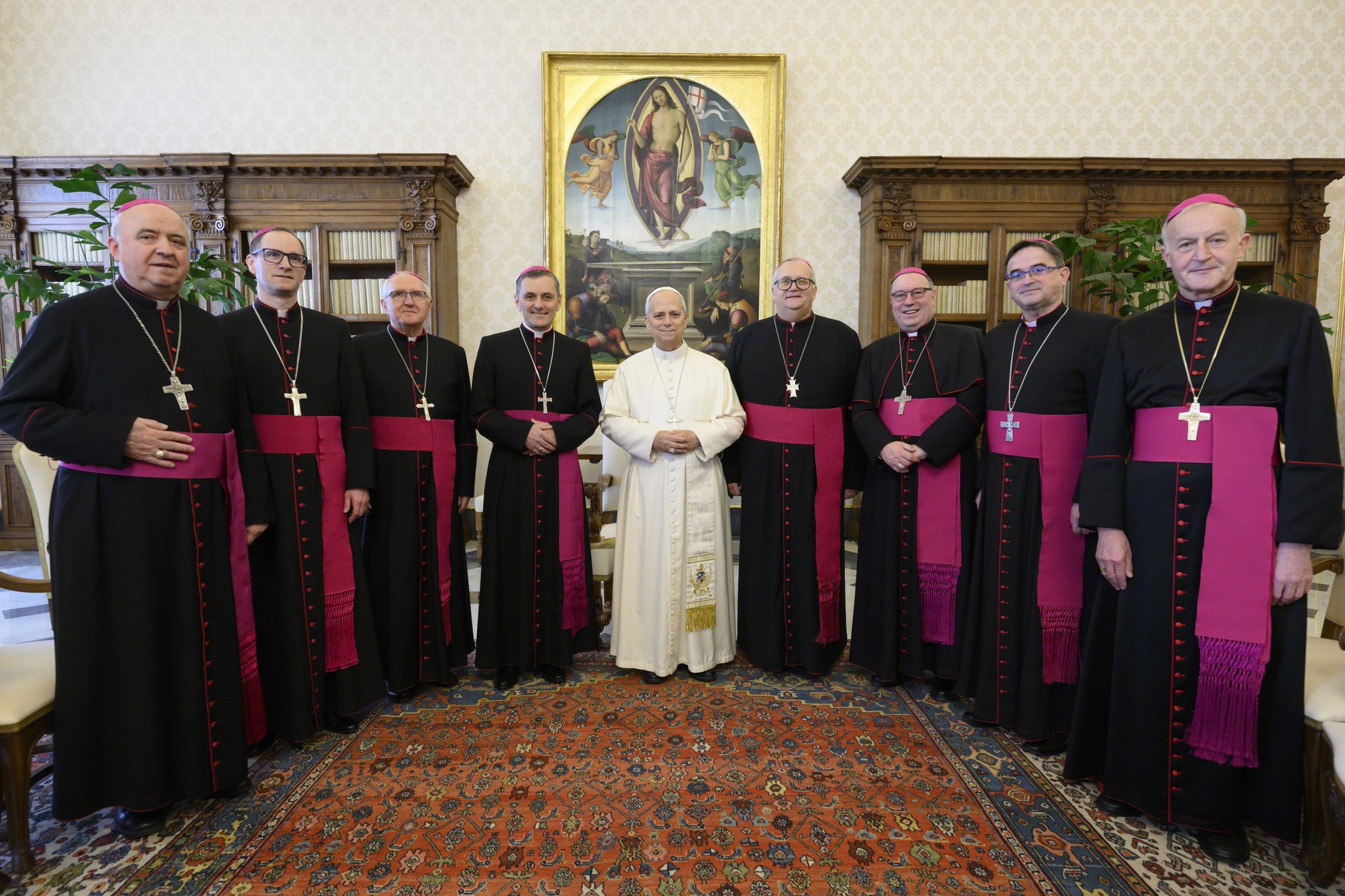 Slovenski škofje na obisku pri papežu Leonu XIV.