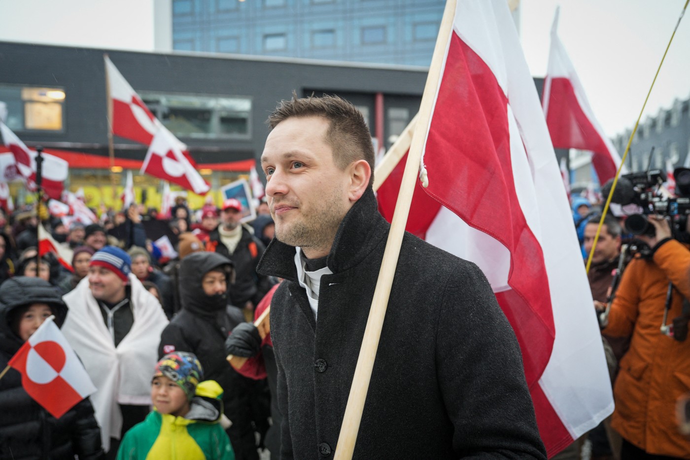 Protest v Nuuku na Grenlandiji proti ameriškemu prevzemu