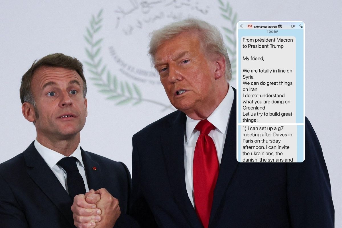 Emmanuel Macron in Donal Trump